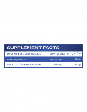 HS LABS - ACETYL L-CARNITINE POWDER - 200 g