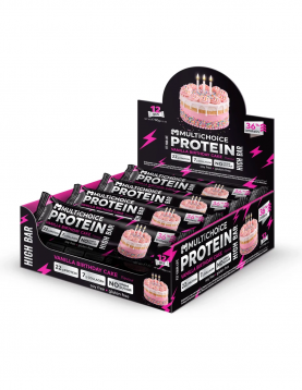MULTICHOICE HIGH Protein Bar – Vanilla Birthday Cake 12 × 60 g