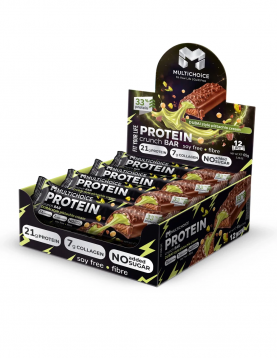 MULTICHOICE Protein CRUNCH Bar - Dubai Style Pistachio Cream - Кутия 12 броя (780 g)