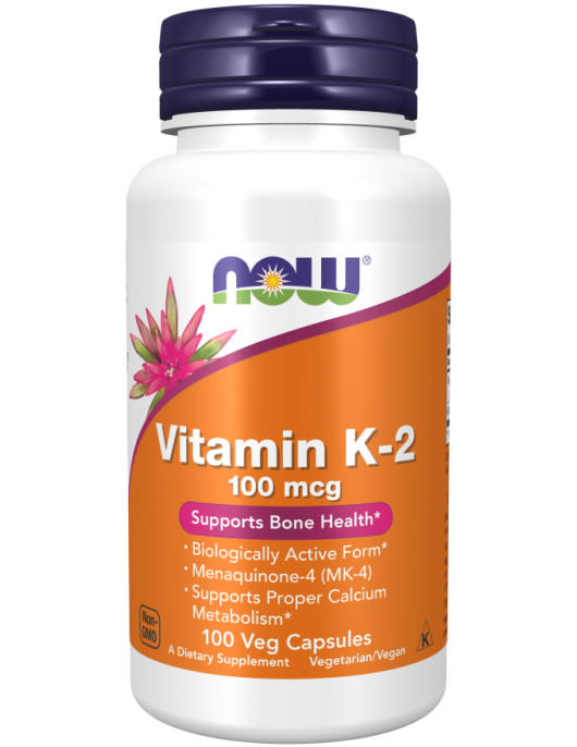 NOW VITAMIN K-2 100 MCG 100 VEG CAPS. на супер цена Витамини > Витамин K