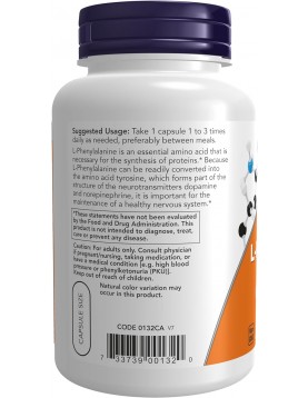 Now L-Phenylalanine 500mg 120 caps 
