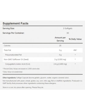 NOW CLA (CONJUGATED LINOLEIC ACID) 800 MG 180 SOFTGELS