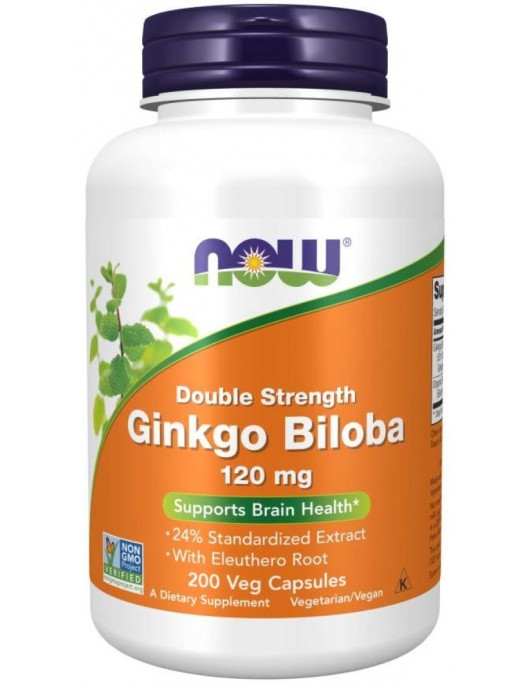NOW GINKGO BILOBA 120 MG 200 CAPSULES на супер цена Стимулиращи мозъчната дейност