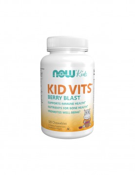 NOW Kid Vitamins с вкус на боровинка - 120 Таблетки