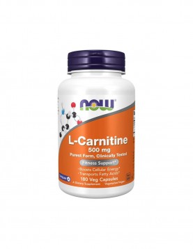 NOW L-Carnitine 500 МГ - 180 Капсули