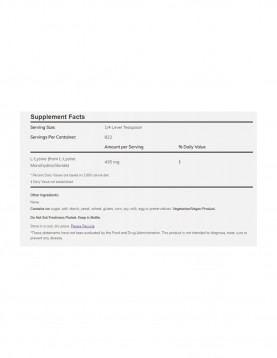 NOW L-Lysine Powder - 454 g