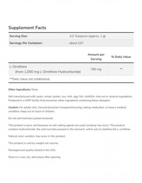 NOW L-ORNITHINE POWDER - 227 g
