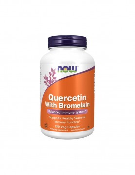 NOW Quercetin + Bromelain - 240 Капсули