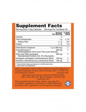 NOW Super Colostrum 500 МГ - 90 Капсули
