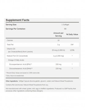 NOW Tri-3D Omega - 90 Softgels