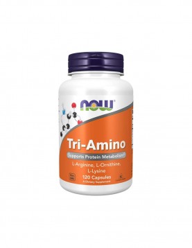 NOW Tri-Amino (Arginine/Ornitine/Lysine) - 120 Капсули