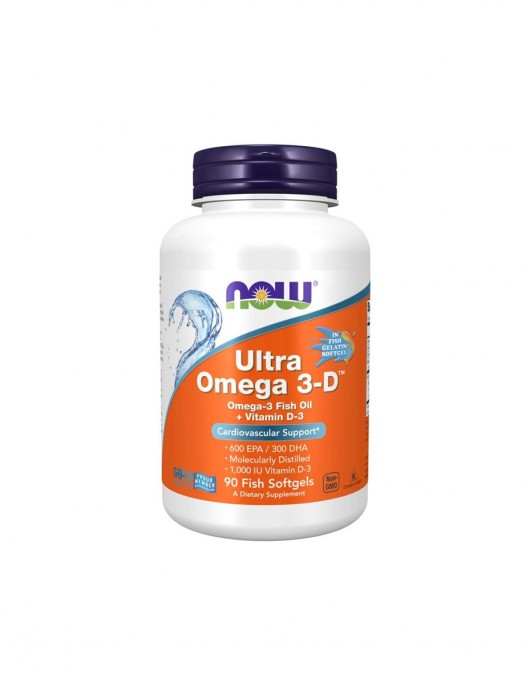 NOW Ultra Omega 3-D - 90 Дражета на супер цена Мастни киселини