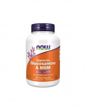 NOW Vegetarian Glucosamine &amp; MSM 500/500 - 120 Veg Capsules