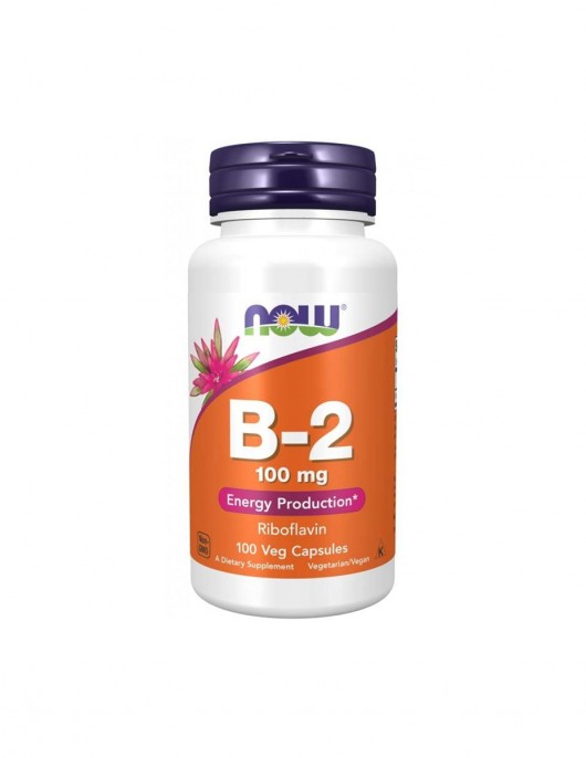 NOW Витамин B-2 (Riboflavin) 100 МГ - 100 капсули на супер цена Имуностимулатори