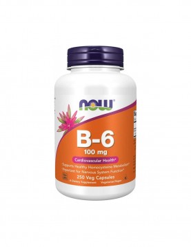 NOW Витамин B-6 (Pyridoxine) 100 МГ - 250 КАПСУЛИ