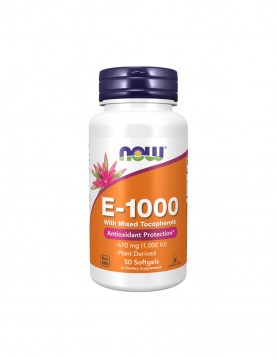 NOW Витамин E-1000 IU - 50 Дражета