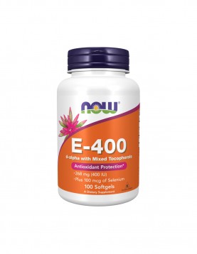 NOW Витамин E-400 + Selenium - 100 гел капсули