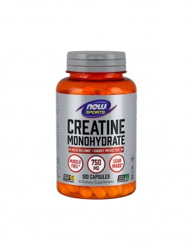 NOW Sports Creatine Monohydrate 750 МГ - 120 Капсули
