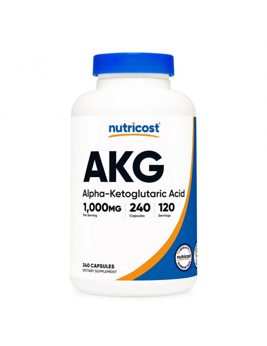 NUTRICOST AKG / Алфа-кетаглутарова киселина 500 mg x 240 капсули на изгодни цени NUTRICOST AKG / Алфа-кетаглутарова киселина 500 mg x 240 капсули на супер цена