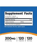 NUTRICOST Caffeine / Кофеин 200 mg, 120 капсули на супер цена Стимулиращи мозъчната дейност