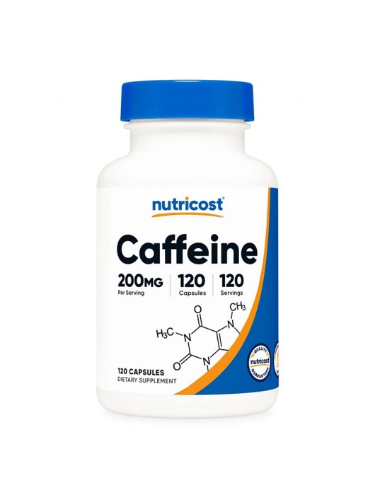 NUTRICOST Caffeine / Кофеин 200 mg, 120 капсули на супер цена Стимулиращи мозъчната дейност