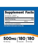 NUTRICOST L-Tyrosine / L-Тирозин 500 mg x 180 капсули на супер цена Стимулиращи мозъчната дейност