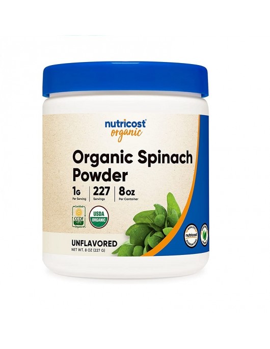 NUTRICOST Organic Spinach Powder / Спанак Органик, 227 g (прах) на супер цена Имуностимулатори