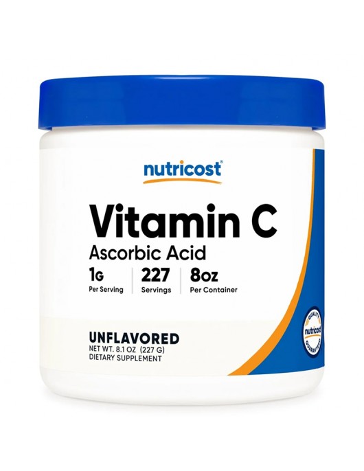 NUTRICOST Vitamin C Ascorbic Acid / Витамин С (L-аскорбинова киселина) 227 g прах на супер цена Витамин C