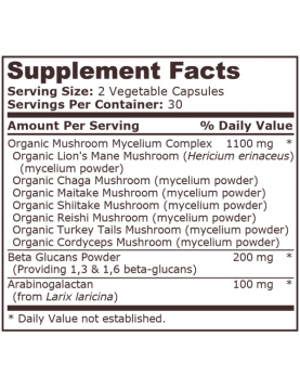 PURE NUTRITION MUSHROOM COMPLEX 60 CAPSULES