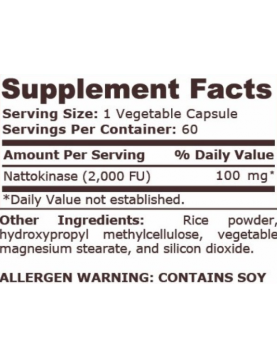 Pure Nutrition - NATTOKINASE 100 mg - 60 Veg Capsules на супер цена Ензими