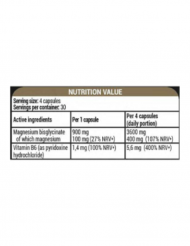 UnKrowned King by Kevin Levrone MAG + B6 | Magnesium Bisglycinate 120 капсули, 60 Дози