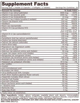 PURE NUTRITION SUPER VITAMIN PACK - 30 PACKETS