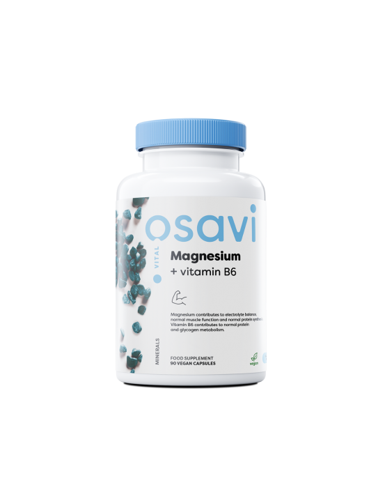 OSAVI Magnesium + Vitamin B6 - 90 vegan caps на изгодни цени OSAVI Magnesium + Vitamin B6 - 90 vegan caps на супер цена Магнезий