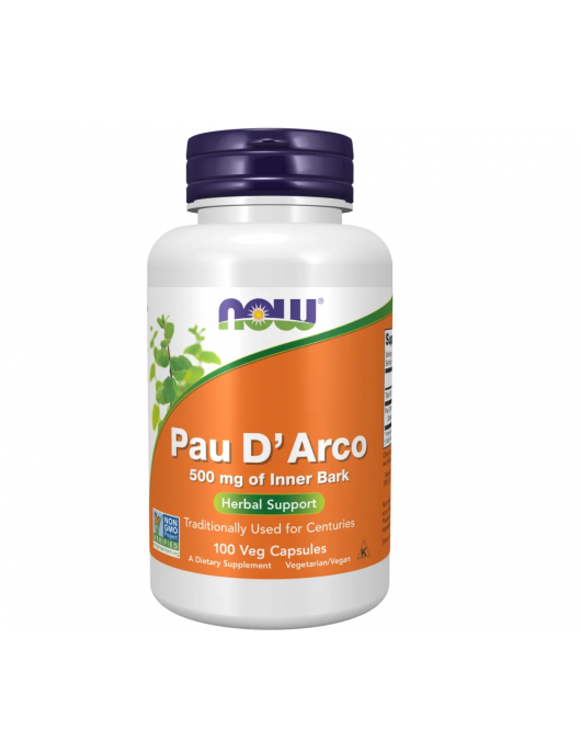 NOW PAU D`ARCO 500mg 100vcaps на супер цена Екстракти