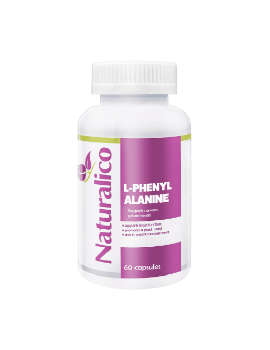 NATURALICO L-Phenylalanine 60 капсули на супер цена Стимулиращи мозъчната дейност