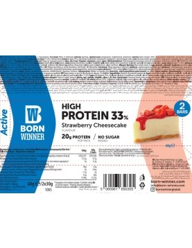 BORN WINNER Active High Protein 33% Strawberry Cheesecake 60gr