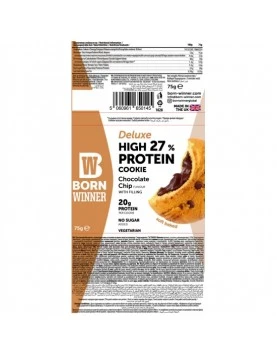 BORN WINNER Deluxe High 27% Protein Cookie Chocolate Chip 12x75 gr.