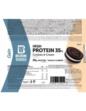 BORN WINNER Gain High Protein 35 % Cookies & Cream 75gr.