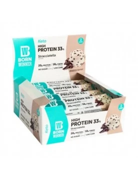 BORN WINNER Keto High Protein Bar 33% stracciatela 12x60 gr.