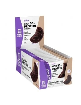 BORN WINNER Slim High 50% Protein Cookie Double Chocolate Chip 12x75gr