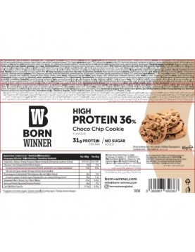 BORN WINNER High Protein 36 % Choco Chip Cookie 85gr