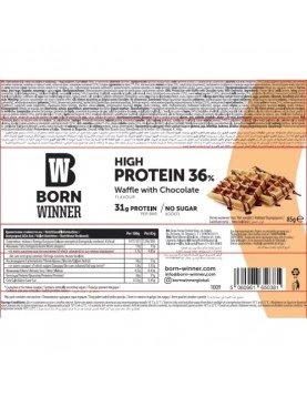 BORN WINNER High Protein 36% Wafffle With Chocolate 85gr