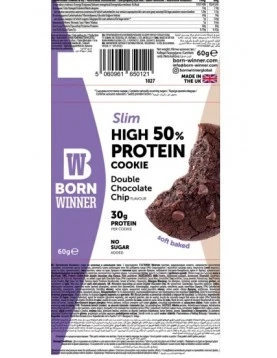 BORN WINNER Slim High 50% Protein Cookie Double Chocolate Chip 12x75gr