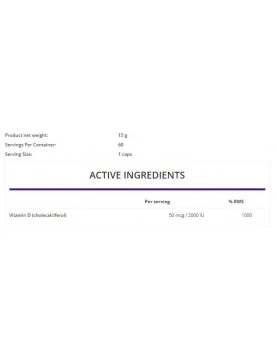 OSTROVIT Vitamin D3 2000 I.U / 60 Softgels