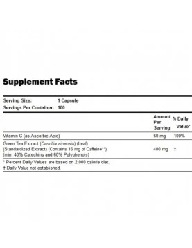 NOW Green Tea Extract 400мг. 100 капсули