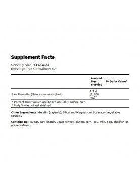 NOW Saw Palmetto Berries 550 мг. 250 капсули