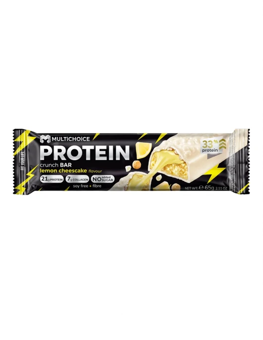 MULTICHOICE Protein CRUNCH Bar - Lemon Cheesecake 65 g на изгодни цени MULTICHOICE Protein CRUNCH Bar - Lemon Cheesecake 65 g на супер цена Протеинови барове