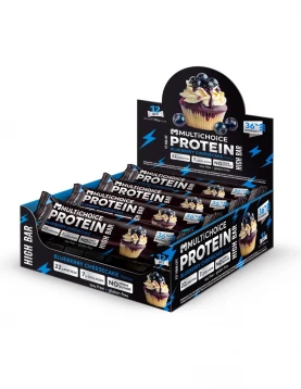 MULTICHOICE HIGH Protein Bar – Blueberry Cheesecake 12 × 60 g