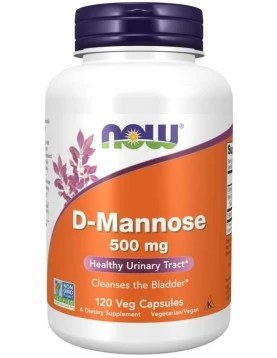 NOW D-MANNOSE 500 MG 120 CAPSULES
