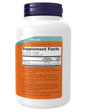  NOW Magnesium Glycinate 180 Tablets